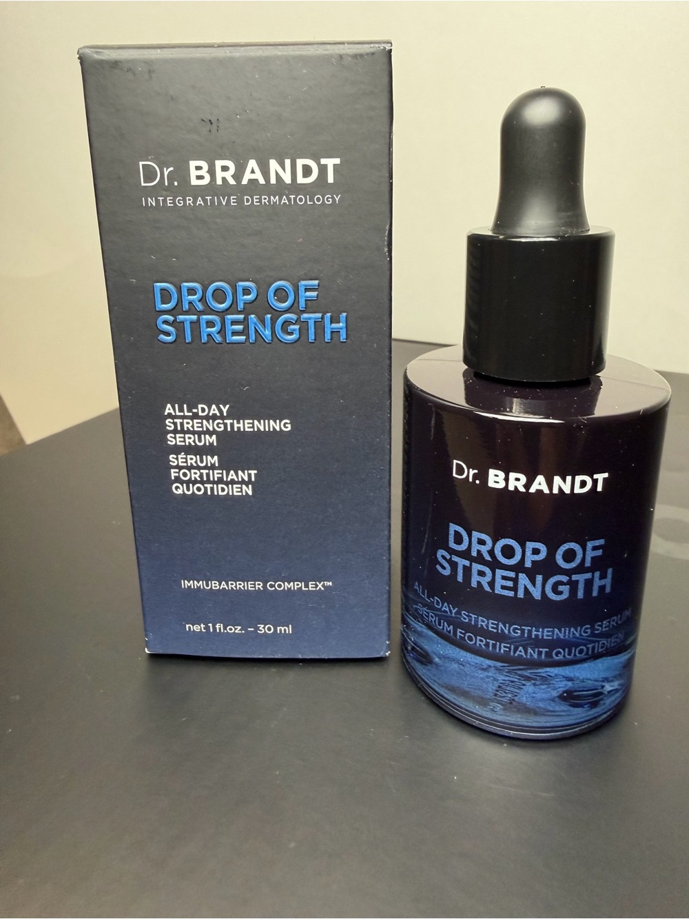 Dr. Brandt Drop of Strength Serum - Black & Blue Packaging